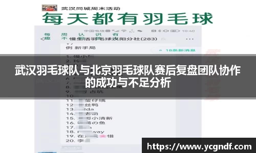 武汉羽毛球队与北京羽毛球队赛后复盘团队协作的成功与不足分析